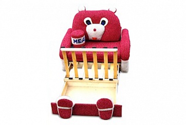 Мишка с медом - детский диван (cv)
